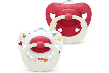 Nuk Signature Night Soothers 0-6m | 6-18m | 18-36m (2 Pack) - Assorted