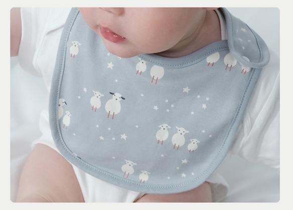 100% Cotton Baby Bandana Bibs 3 Pack - Sheep | Puppy - Taylorson