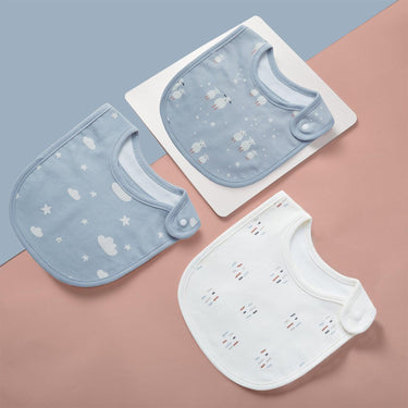 100% Cotton Baby Bandana Bibs 3 Pack - Sheep | Puppy - Taylorson