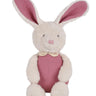 Tikiri 100% Organic Baby Bunny Plush Toy with Muslin Body 30cm (Pink) - Taylorson