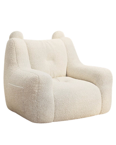 Taylorbear Kids Fleece Armchair Bean Bag (Filled) - Pink | White | Khaki | Yellow