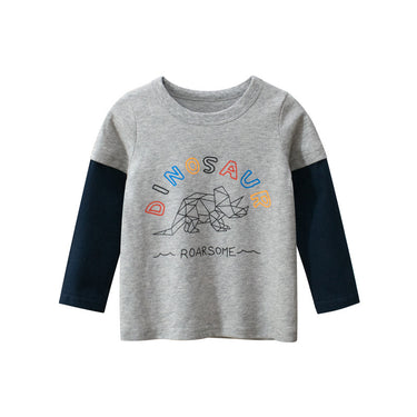 Roarsome Dinosaur Two-Tone Kids Long Sleeve T-Shirt - 3pcs Pack (1-8 years)