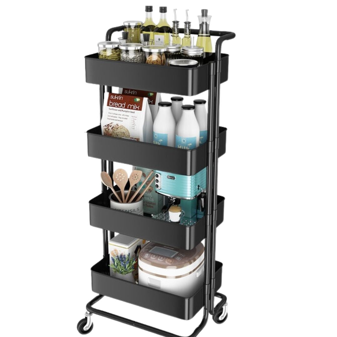 4-Tier Multipurpose Foldable Trolley Storage Cart