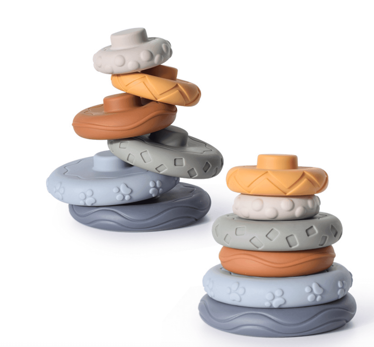 2-in-1 Baby Sensory Stacking Blocks and Stacking Rings Gift Set (6 mon ...