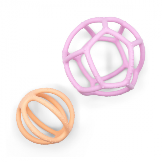 Sensory Ball & Fidget Ball 2pk - Bubblegum & Peach (0+ months)