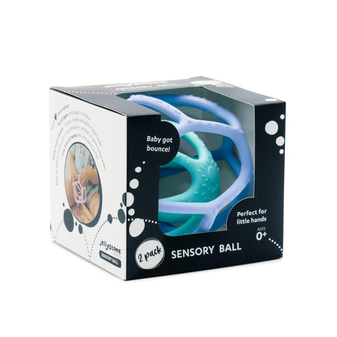 Sensory Ball & Fidget Ball 2pk - Soft Blue & Soft Mint (0+ months)