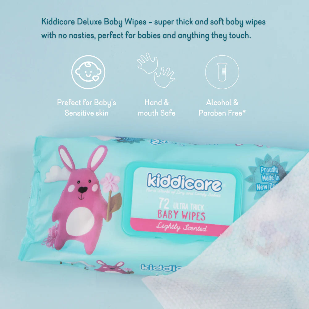 Kiddicare Baby Wipes Lightly Scented (12x72's) - Taylorson