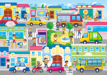 SUPER COLOUR: 104pcs In The City Puzzle (6 years+)