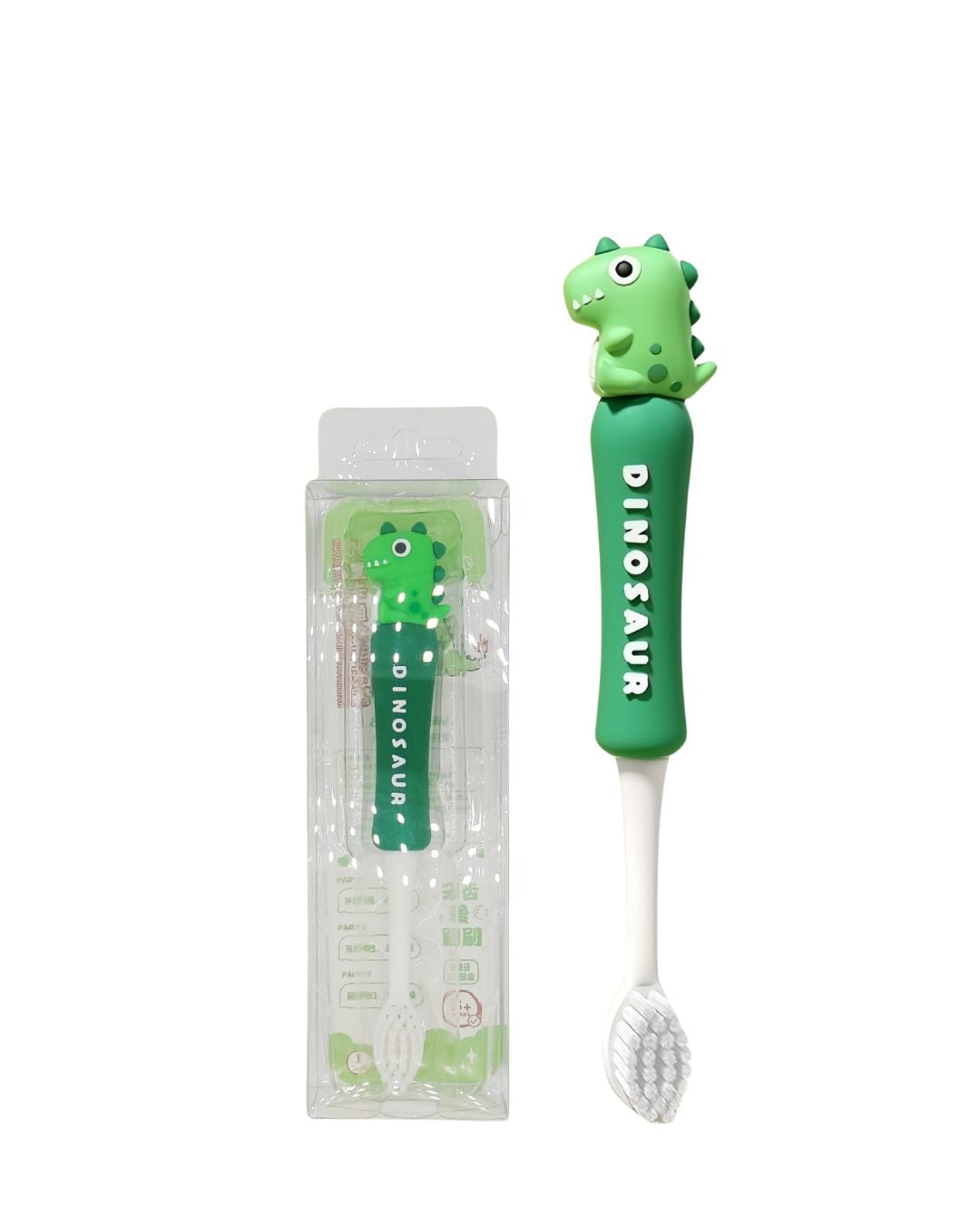3D Animal Soft Bristle Kids Toothbrush with Storage Case 3-12 years - Dinosaur, Bunny, Bear
