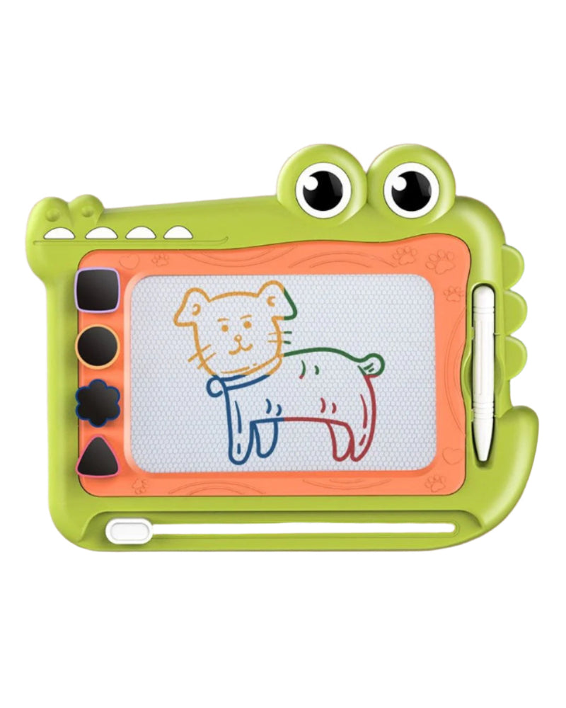 Happy Crocodile Portable Magnetic Drawing Set - Green (3 years+)
