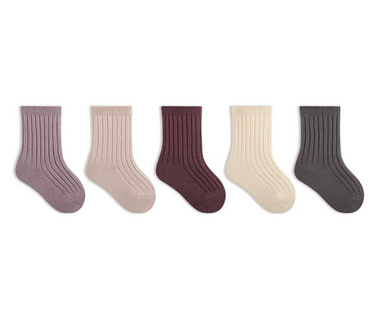 OEKO-TEX certified Earth Tone Baby Socks (Lycra Cotton)  - 5 pairs set2