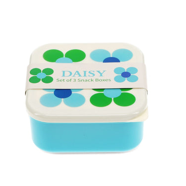 Rex London: Snack Boxes - Blue & Green Daisy (Set of 3)