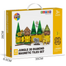 30pcs Diamond Jungle Animals Magnetic Tiles Set