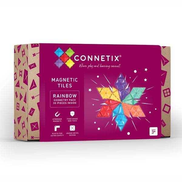 Connetix Tiles - 30pcs Geometry Pack (STEAM Learning)