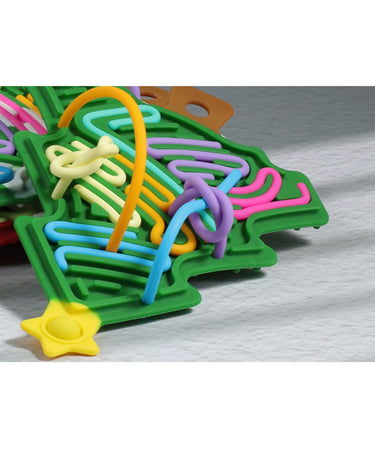 Christmas Tree Double-Sided Push & Peel Quiet Sensory Activity Board (3 years+)