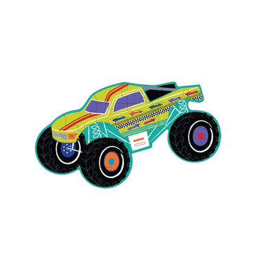 Floss & Rock Cars: 20pcs Monster Truck Shaped Puzzle in Shaped Box (3 years+)