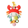 Crab Stroller Toy with Clamp, Mirror, Rattles, Sensory Crinkle and Squeaky Toy (3-12 months)