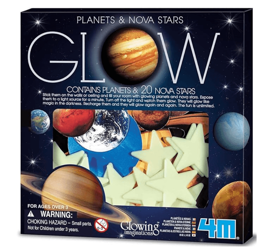 4M Glow Planets & 20 Nova Stars - Kids Room Decor - Taylorson