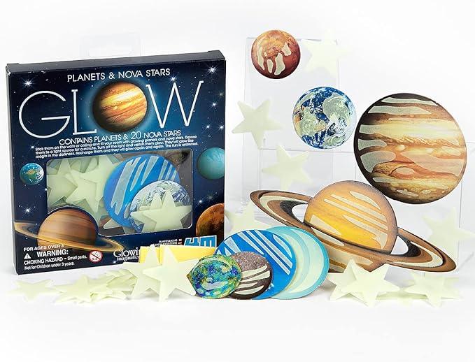 4M Glow Planets & 20 Nova Stars - Kids Room Decor - Taylorson