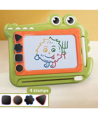 Happy Crocodile Portable Magnetic Drawing Set - Green (3 years+)