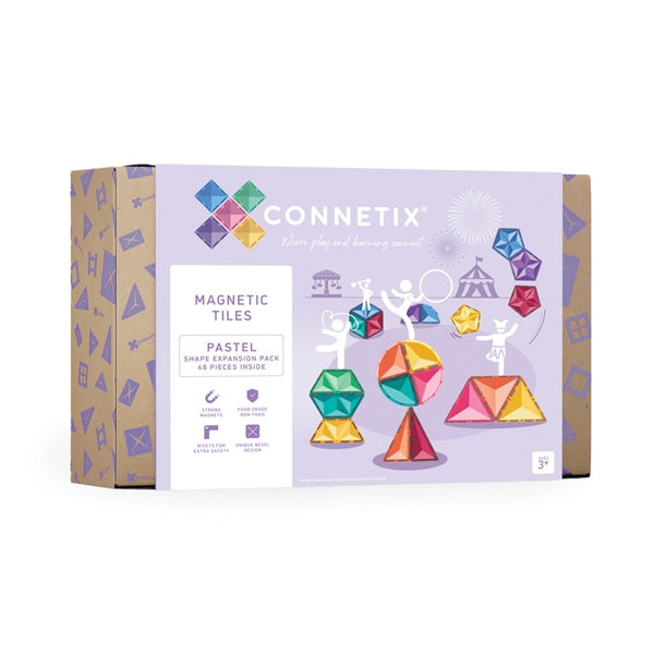 Connetix Tiles - Pastel Shape Expansion Pack 48pcs