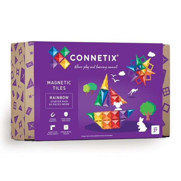 Connetix Tiles - Rainbow Starter Pack 60pcs
