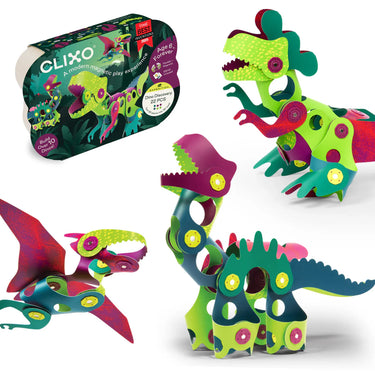 Clixo Dino Adventure Pack 22pcs (6 years+ to Forever)