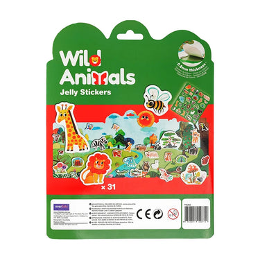 Reusable Jelly Stickers Pack - Wild Animals (3 years+)
