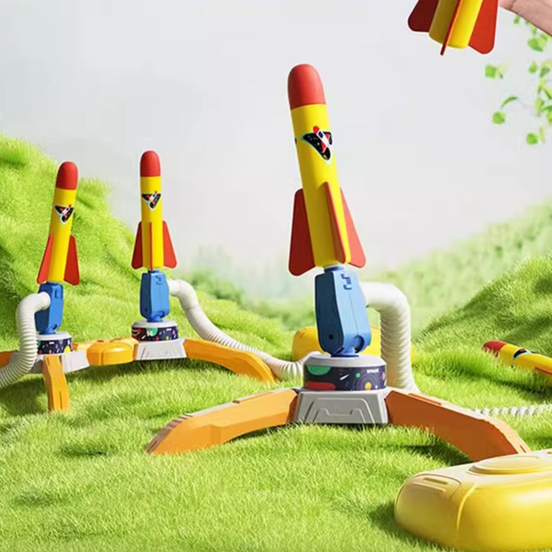 Rocket Launcher for Kids Air Rocket Toy - 6 Rockets Set