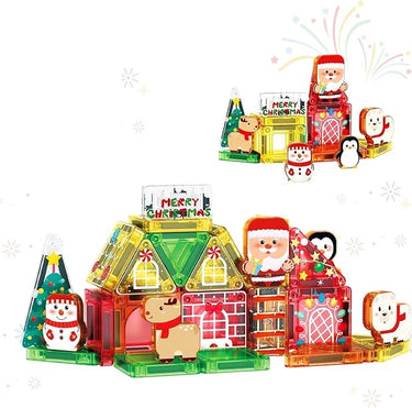 Travel Mini Magnetic Tiles - Christmas 35pcs (3 years+)