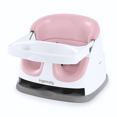 Ingenuity Baby Base 2-in-1 Booster Feeding and Floor Seat with Self-Storing Tray - Night Sky | Peony | Mist