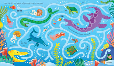 Usborne Fingertrail Dinosaur Mazes Board Book (1 year+)