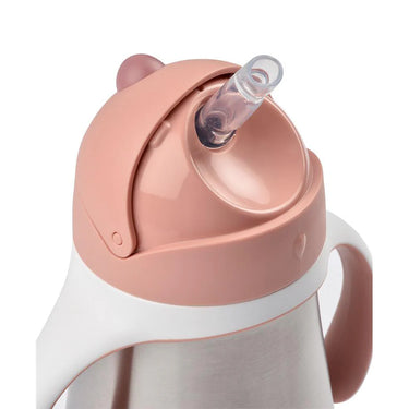 Beaba Stainless Steel Straw Cup - Vintage Pink 250ml