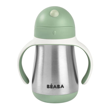 Beaba Stainless Steel Straw Cup - Sage Green 250ml
