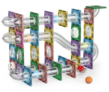 94pcs Magnetic Tiles Ball Run Pipe Set