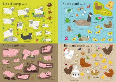 Usborne Little First Stickers Farm (Over 250 stickers) - 3 years+