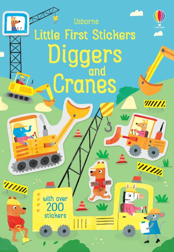 Usborne Little First Stickers Book - Diggers and Cranes (Over 200 stickers)