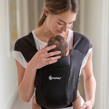 Ergobaby Embrace Newborn Carrier - Pure Black (From 3.2kg to 11.3kg)