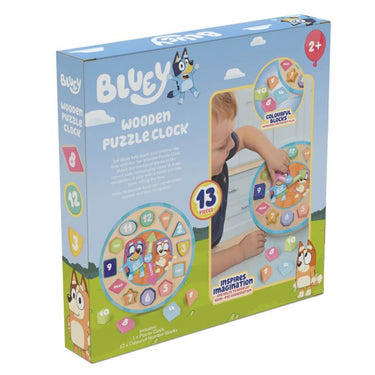 Bluey Wooden Puzzle Clock - Educational Toy (2 years+)