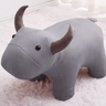 Animal Design Kids Stool | Ottoman with Non-Slip Wooden Leg - Dog | Bull | Elephant