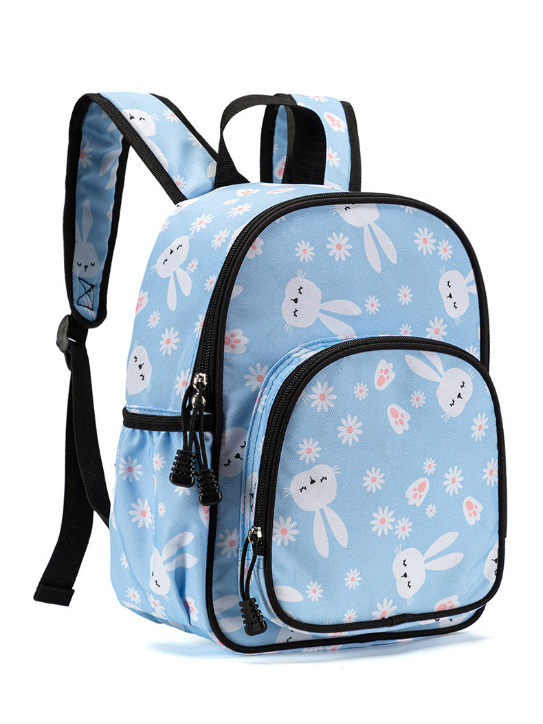 Bunny & Floral Kids Mini Backpack - Sky Blue (2-4 years)