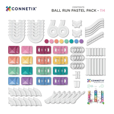 Connetix Tiles - Ball Run Pastel Pack 114pc (Endless Ball Run Play)