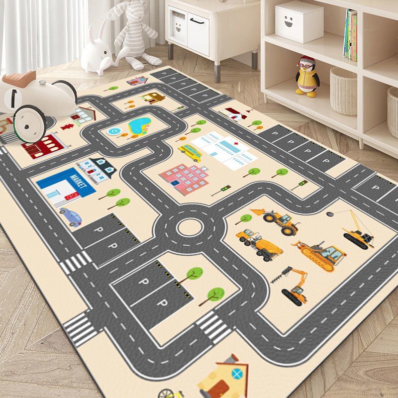 Kids Road Map Play Mat - Construction Site (80x120cm)