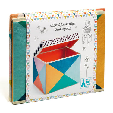 Djeco Toy Storage Box | Kid's Stool - Geometry