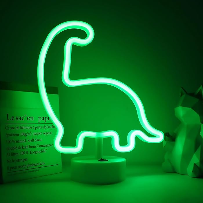 Self-Standing LED Neon Room Decor Night Light - Dinosaur