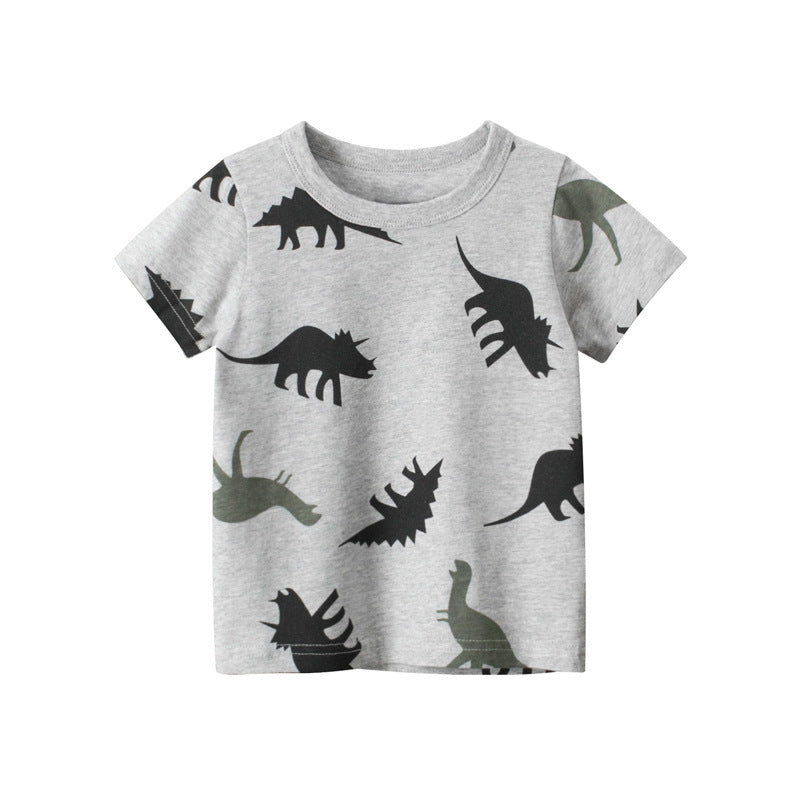 Dinosaur in Grey Kids T-Shirt 100% Cotton (1-6 years)