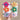 Two-Tone Rainbow Daisy Floral Hair Ties Set - 6pcs - Taylorson