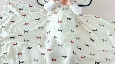 Baby Muslin Swaddle Blanket - Dachshund
