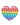 Silicone Push Pop It Bubble Fidget Toy - Pastel Rainbow Heart