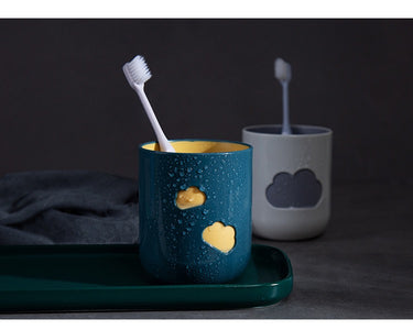 Two-Tone Kids Mouth Rinse Cup | Toothbrush Holder - Blue, Light Blue, Pink